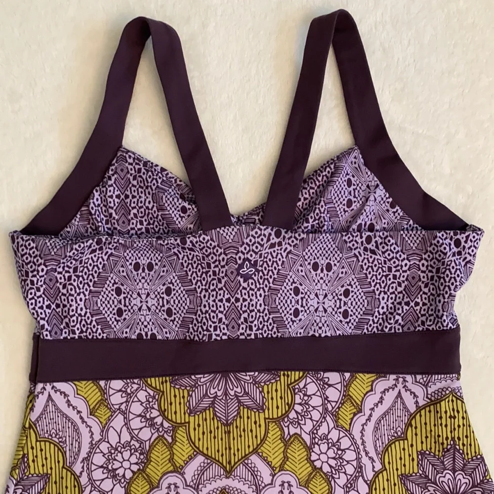 Prana | Amaya Athletic Active Dress Lupine Scallop Purple/Green Mandala Print S - Picture 13 of 16
